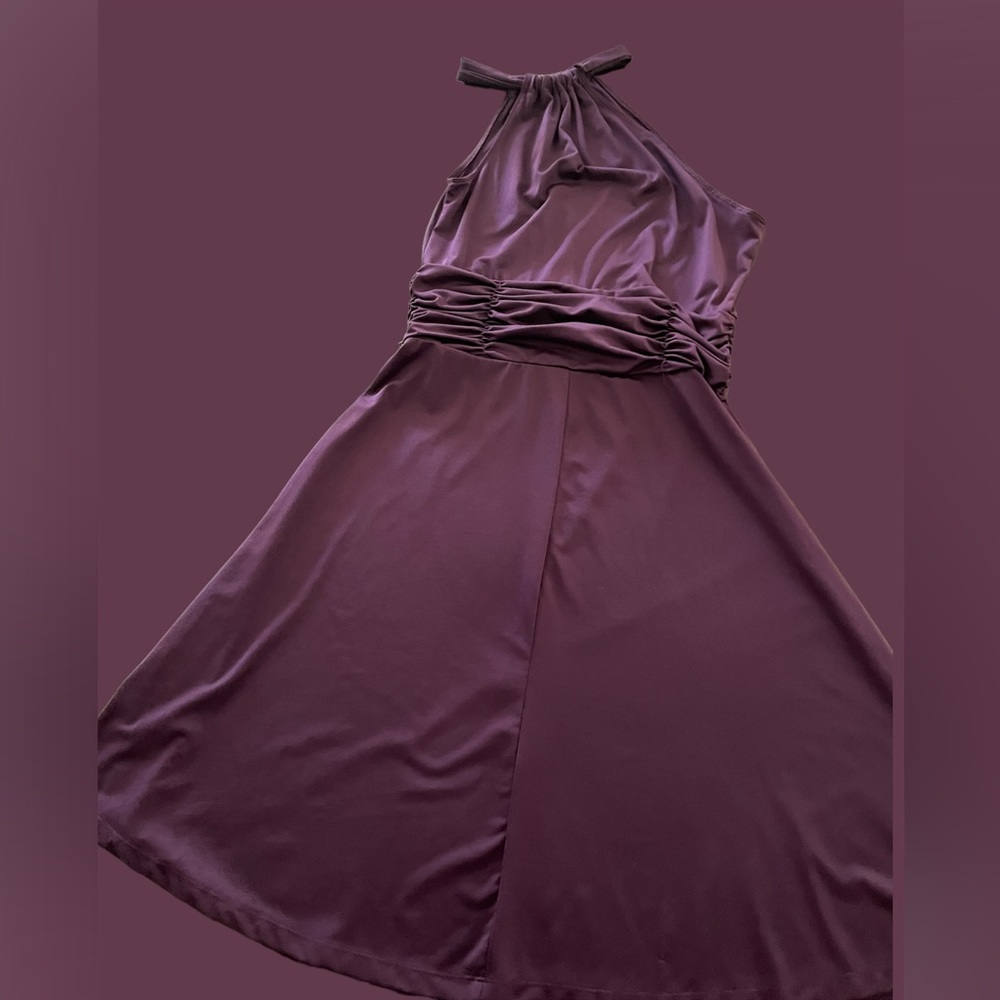 PURPLE HALTER TOP DRESS - Picture 3 of 3